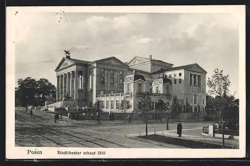 AK Posen / Poznan, Stadttheater, erbaut 1910