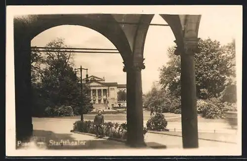 AK Posen, Säulengang beim Stadttheater