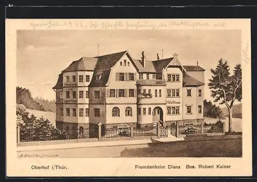 AK Oberhof i. Thür., Hotel-Fremdenheim Diana Robert Keiner