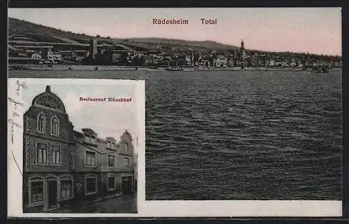AK Rüdesheim / Rhein, Restaurant Münchhof, Totalansicht