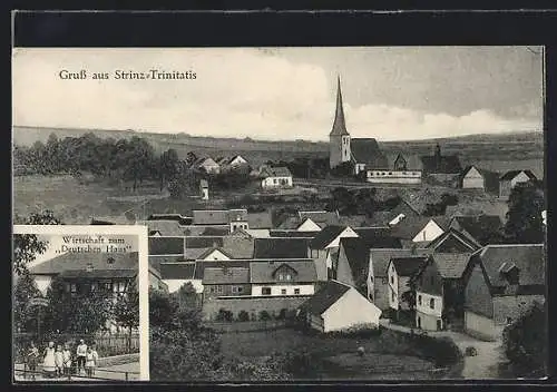 AK Strinz-Trinitatis, Gasthaus zum Deutschen Haus, Teilansicht