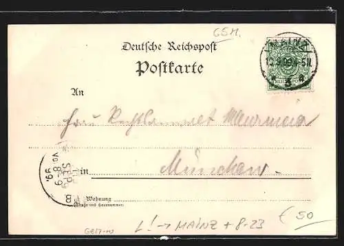 Lithographie Mainz, Sektkellerei Kupferberg, Totalansicht