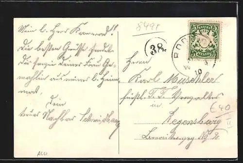 AK Roding / Obpf., Forstamt, Totalansicht mit Umgebung