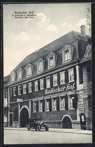 AK Tauberbischofsheim, Hotel Badischer Hof