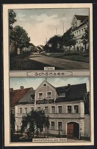 AK Schönsee, Geschäftshaus Jos. Geist, Markt