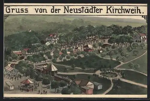 AK Neustadt / Aisch, Volksfest Neustädter Kirchweih, Festplatz