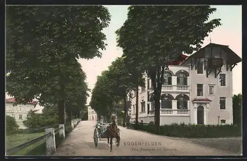 AK Eggenfelden, Villa Strassener mit Bahnhof