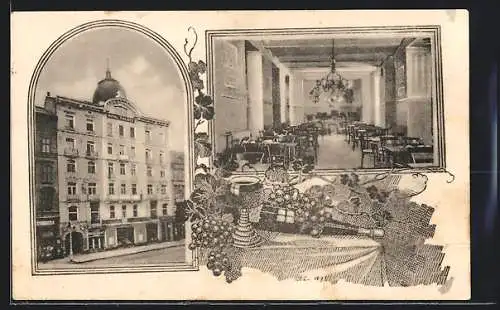 AK Wien, Mariahilfer Volkskeller, Hotel Palace, Mariahilferstrasse 99