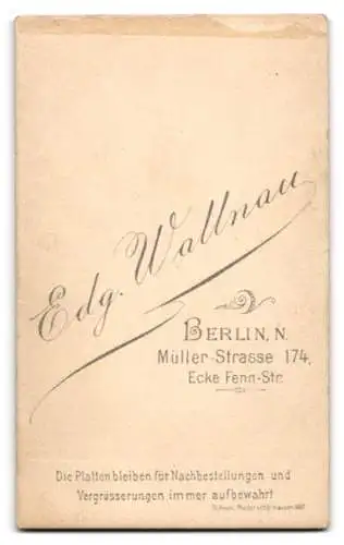 Fotografie Edg. Wallmann, Berlin, Müller-Str. 174, Herr mit Bart und Krawatte