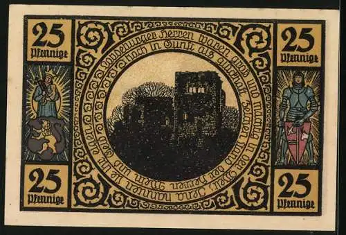 Notgeld Lobeda 1921, 25 Pfennig, Altes Haus und alte Toreinfahrt