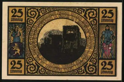 Notgeld Lobeda 1921, 25 Pfennig, Altes Haus und die alte Toreinfahrt