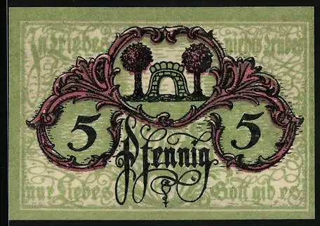 Notgeld Triebes 1919, 50 Pfennig, Wappen