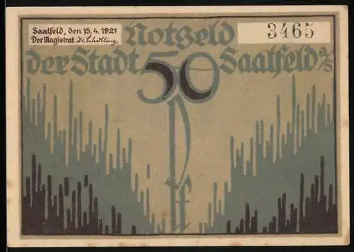Notgeld Saalfeld / Saale 1921, 50 Pfennig, In den Feengrotten