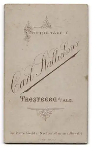 Fotografie Carl Stallechner, Trostberg a. Alz, Junge Dame mit Hochsteckfrisur und Kragenbrosche