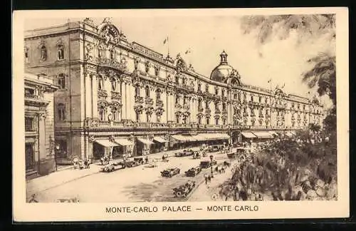 Künstler-AK Monte-Carlo, Monte-Carlo Palace