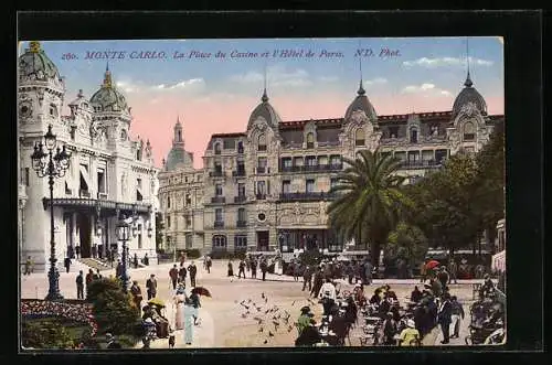 AK Monte Carlo, La Place du Casino et l`Hotel de Paris
