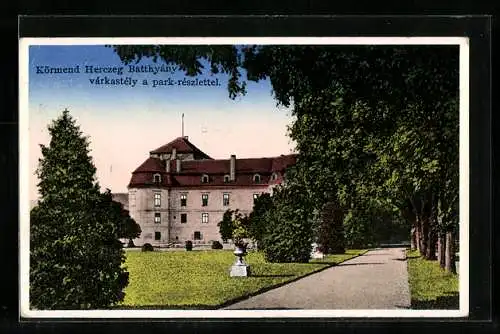 AK Körmend, Herczeg Batthyány várkastély a park részlettel