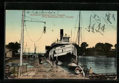 AK Port Dalhousie, Arrival of Steamer from Toronto