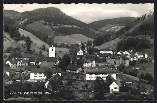 AK Veitsch /Mürztal, Dorf Veitsch, von oben gesehen