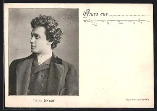 AK Schauspieler Josef Kainz im Anzug