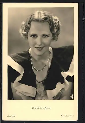 AK Schauspielerin Charlotte Susa, Brustbild