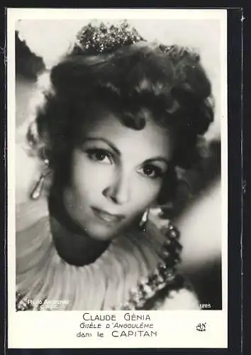 AK Schauspielerin Claude Gènia im Kostüm einer Filmrolle