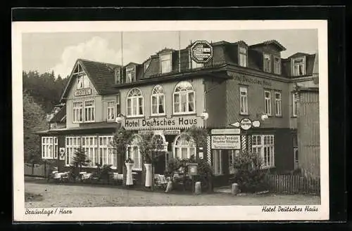 AK Braunlage /Harz, Das Hotel Deutsches Haus, Inh. Gustav Lieben