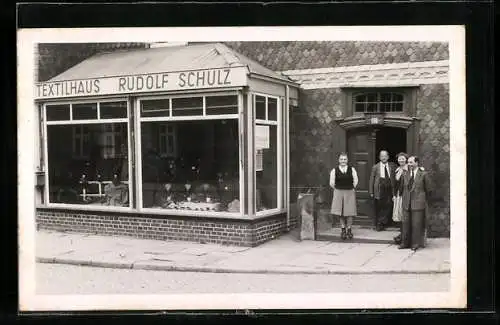 Foto-AK Markoldendorf, Das Textilhaus Rudolf Schulz