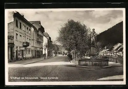 AK Wildbad /Schwarzwald, Untere Karlstrasse