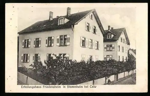 AK Stammheim /Kr. Calw, Erholungshaus Friedensheim aus der Vogelschau