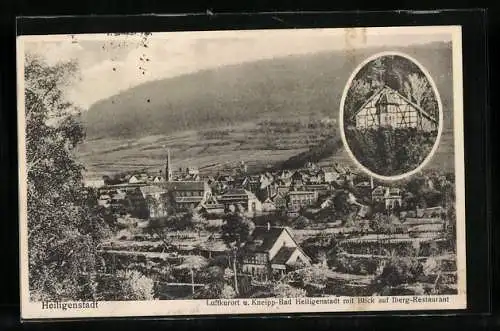 AK Heiligenstadt / Eichsfeld, Blick auf Iberg-Restaurant
