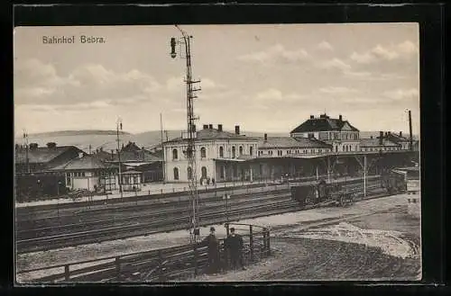 AK Bebra, Blick zum Bahnhof, Krieg 1914 /15