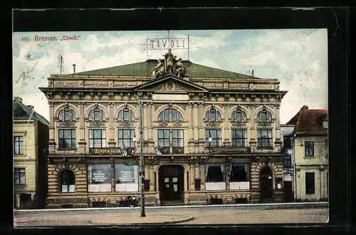 AK Bremen, Tivoli mit Strassenpartie