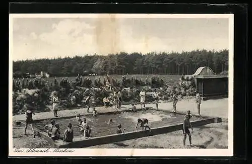 AK Nordholz, Kinder-Erholungsheim, Kinder im Plansch-Becken