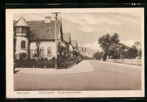AK Rüstringen, Kopperhörnerstrasse im Villenviertel