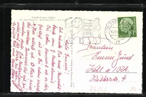 AK Karlsruhe, Am Gasthof zum Anker