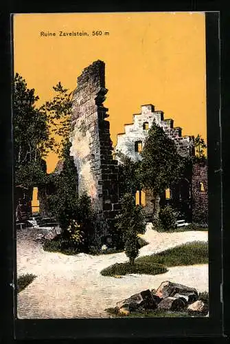 AK Zavelstein, Ansicht der Ruine