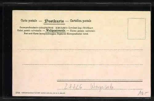 Künstler-AK Worpsweder Künstlerkolonie: Worpswede, Mondnacht