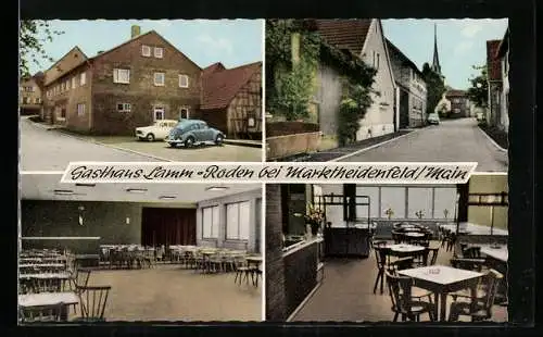 AK Roden bei Marktheidenfeld, Gasthaus Lamm, Innenansichten