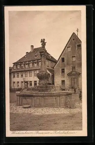 AK Weikersheim, Brunnen und Zehntscheuer