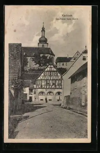 AK Karbach / Ufr., Strasse am Gasthaus zum Stern