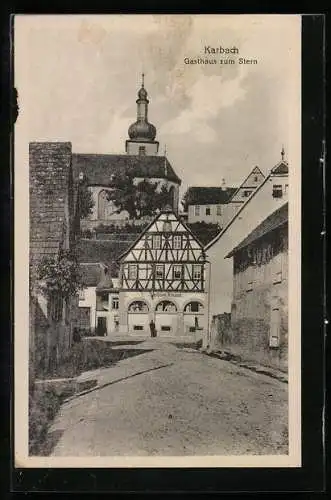AK Karbach / Ufr., Strasse am Gasthaus zum Stern