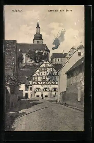 AK Karbach / Ufr., Strasse am Gasthaus zum Stern