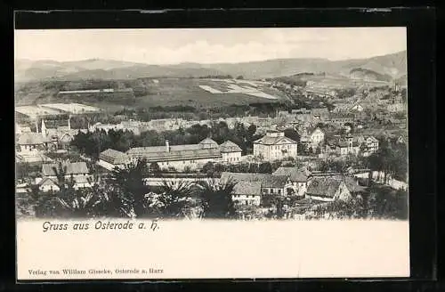 AK Osterode a. H., Teilansicht mit Kirche