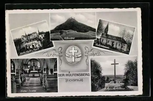 AK Hülfensberg /Eichsfeld, Kirche, Kloster und Kapelle, Kirchen-Inneres, Dr. Konrad Martin-Kreuz