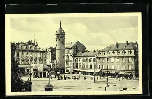AK Darmstadt, Ernst-Ludwigs-Platz und Weisser Turm