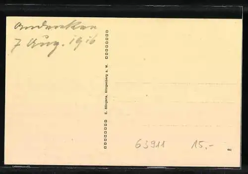 AK Klingenberg a. M., Teilansicht mit Kirche