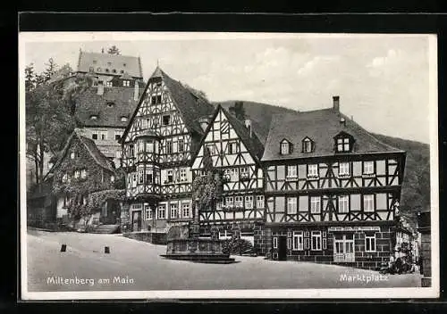AK Miltenberg, Partie am Marktplatz