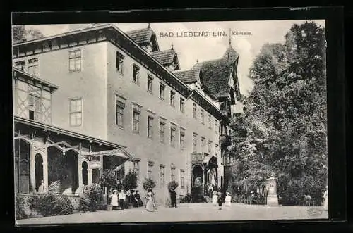 AK Bad Liebenstein, Kurhaus mit Leuten