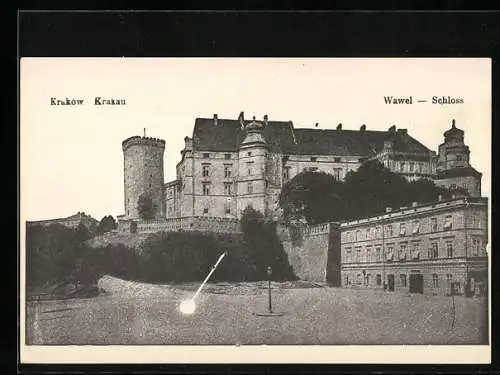 AK Krakau, Ansicht vom Schloss